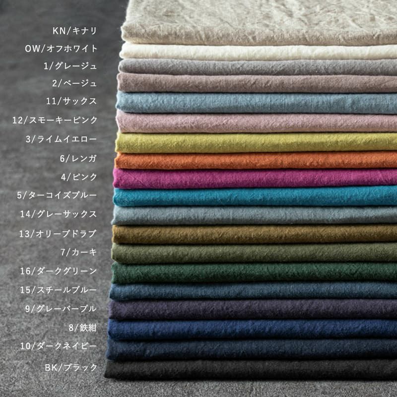 洗いこまれたベルギーリネン40番手