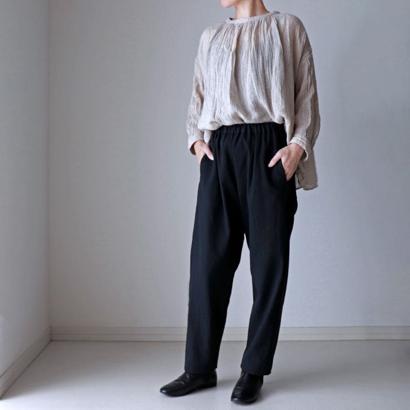 綿麻ツイル リュードバックハーフ